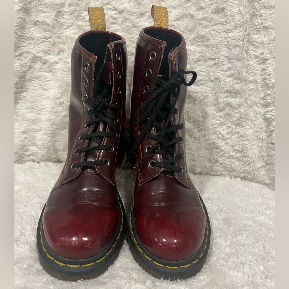 Dr. Martens Cherry Red Combat Boots